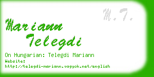 mariann telegdi business card